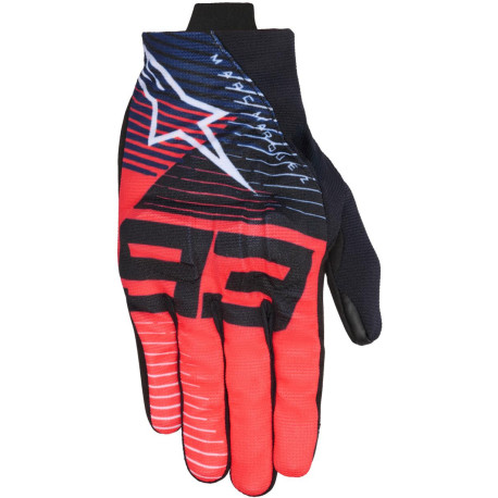 Rukavice REEF V2 MM93 kolekce, ALPINESTARS (červená fluo/černá/modrá/bílá) 2025