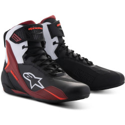 Boty FASTER-4, ALPINESTARS (černá/bílá/tmavě červená) 2025