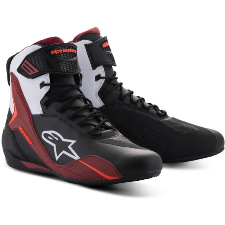 Boty FASTER-4, ALPINESTARS (černá/bílá/tmavě červená) 2025
