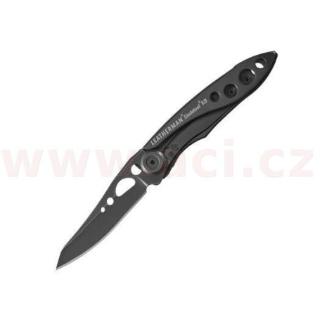 LEATHERMAN SKELETOOL KB BLACK- zavírací nůž s otvírákem lahví, rovná čepel, vyrobeno v USA, záruka 25 let