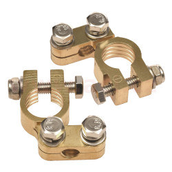Mosazné bateriové svorky Clasic 17.5 mm + a 15.9 mm - (pár 2 ks)