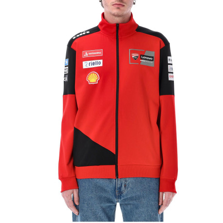 Mikina na zip TEAM DUCATI Corse, (červená, černá)