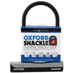 Zámek U profil Shackle 12, OXFORD (šedý/černý, 245 x 190 mm, průměr čepu 12 mm)