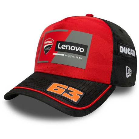 Kšiltovka TEAM DUCATI Lenovo Bagnaia 63 (černá, červená)