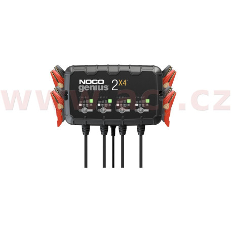 Nabíječka pro nabíjení 4 baterií NOCO 2x4, 6/12 V, 2-40 Ah, 2 A
