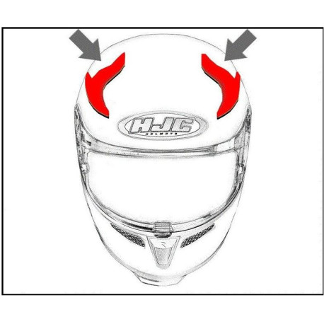 HJC ventilace F70 CARBON Horní Kesta MC5