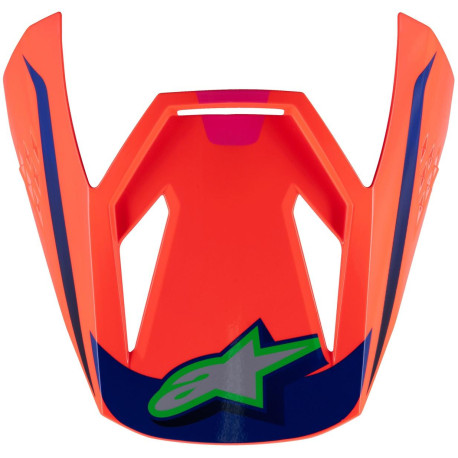 Kšilt pro přilby S-M3 edice HAYDEN DEEGAN, ALPINESTARS, dětská (oranžová fluo/fialová/růžová/zelená)