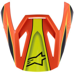 Kšilt pro přilby S-M3 FRAY, ALPINESTARS, dětská (černá/oranžová/žlutá fluo/tyrkysová)