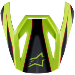 Kšilt pro přilby S-M3 FRAY, ALPINESTARS, dětská (červená/žlutá fluo/černá)