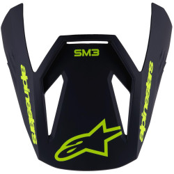 Kšilt pro přilby S-M3 RADIUM, ALPINESTARS, dětská (černá mat/šedá/žlutá fluo)