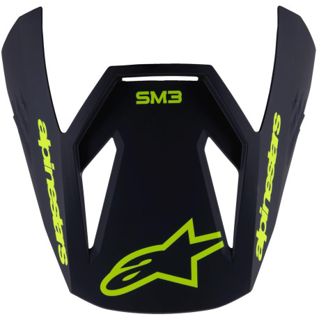 Kšilt pro přilby S-M3 RADIUM, ALPINESTARS, dětská (černá mat/šedá/žlutá fluo)