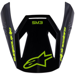 Kšilt pro přilby S-M3 RADIUM, ALPINESTARS, dětská (žlutá fluo/černá/modrá)