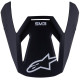 Kšilt pro přilby S-M3 SOLID, ALPINESTARS, dětská (černá mat)