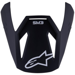 Kšilt pro přilby S-M3 SOLID, ALPINESTARS, dětská (černá mat)