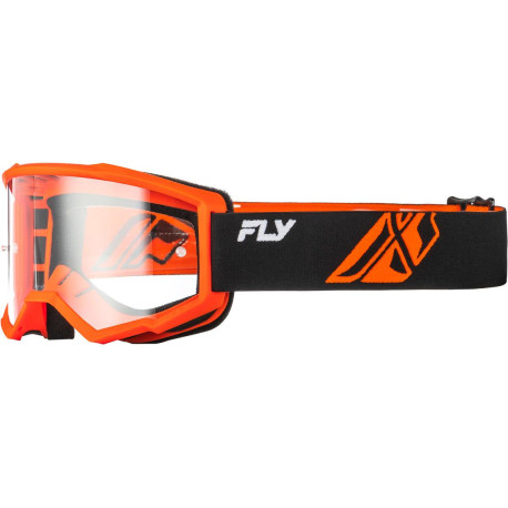 Brýle FOCUS, FLY RACING - USA (černé/oranžové - čiré plexi)