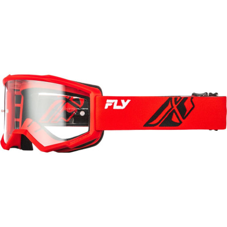 Brýle FOCUS, FLY RACING - USA dětské (červené/černé - číré plexi)