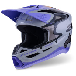 Přilba S-M3 edice JETT LAWRENCE, ALPINESTARS, dětská (šedá/fialová/černá) 2026