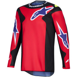 Dres FLUID GRID, ALPINESTARS (červená/černá/fialová/žlutá fluo) 2026