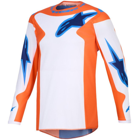 Dres FLUID GRID, ALPINESTARS (oranžová/modrá) 2026