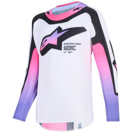 Dres SUPERTECH VISTA YOUTH, ALPINESTARS, dětské (bílá/fialová/černá) 2026