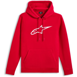 Mikina AGELESS HOODIE 3, ALPINESTARS (červená/bílá)