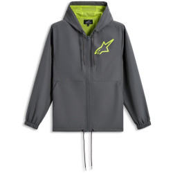 Bunda SPEEDER CHROMIUM WINDBREAKER, ALPINESTARS (šedá/žlutá fluo)