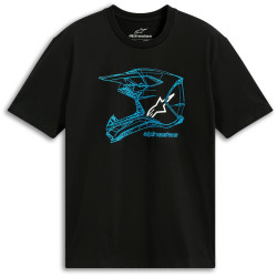 Triko MX HELMET CSF, ALPINESTARS (černá/modrá)