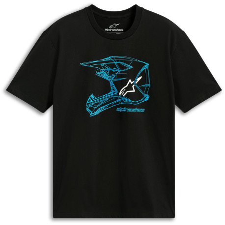 Triko MX HELMET CSF, ALPINESTARS (černá/modrá)