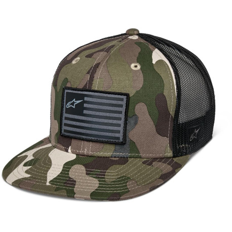 Kšiltovka FLAG FLAT, ALPINESTARS (zelená camo/černá)