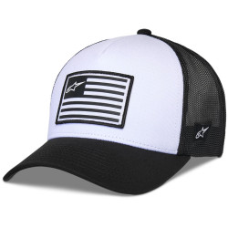 Kšiltovka FLAG SNAP HAT, ALPINESTARS (bílá/černá)