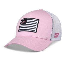 Kšiltovka FLAG SNAP HAT, ALPINESTARS (růžová/bílá)