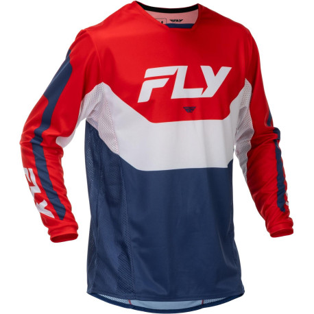 Dres KINETIC, FLY RACING - USA 2026 (červená/bílá/modrá)