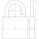 Visací zámek na klíč 717/45 (průměr oka 7 mm), ABUS