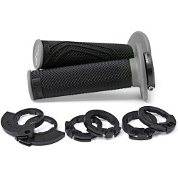 Gripy LOCK-ON D100 (offroad) délka 125/130 mm (6 vaček), DOMINO (černo-šedé)