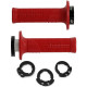 Gripy LOCK-ON D100 (offroad) délka 125/130 mm (4 vačky), DOMINO (červené)