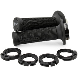 Gripy LOCK-ON D100 (offroad) délka 125/130 mm (4 vačky), DOMINO (černé)
