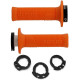 Gripy LOCK-ON D100 (offroad) délka 125/130 mm (4 vačky), DOMINO (oranžové)