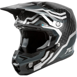Přilba FORMULA S CARBON BYTE, FLY RACING - USA (/carbon/šedá/stříbrná)