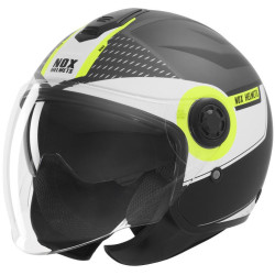 Přilba N182 ROUND, NOX (černá matná, žlutá fluo) 2026