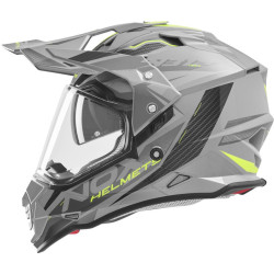 Přilba N312 TRACK, NOX (šedá, žlutá fluo) 2026