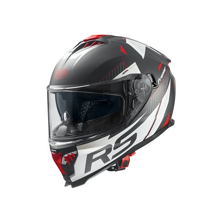 Moto přilba Premier Typhoon RS černá/bílá/červená - VÝPRODEJ