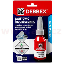 DEBBEX  Zajišťovač šroubů a matic 10ml