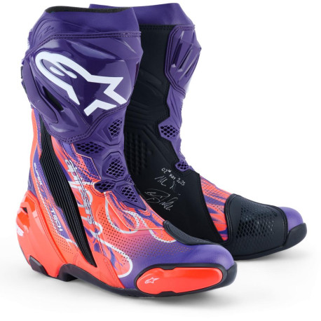 Boty SUPERTECH R VENTED FLYTE limitovaná edice JORGE MARTIN, ALPINESTARS (fialová/červená/černá) 2026
