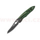 LEATHERMAN SKELETOOL KB OG GREEN - zavírací nůž s otvírákem lahví, rovná čepel