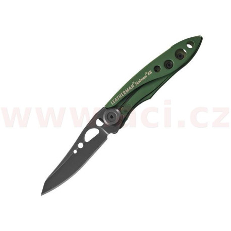 LEATHERMAN SKELETOOL KB OG GREEN - zavírací nůž s otvírákem lahví, rovná čepel