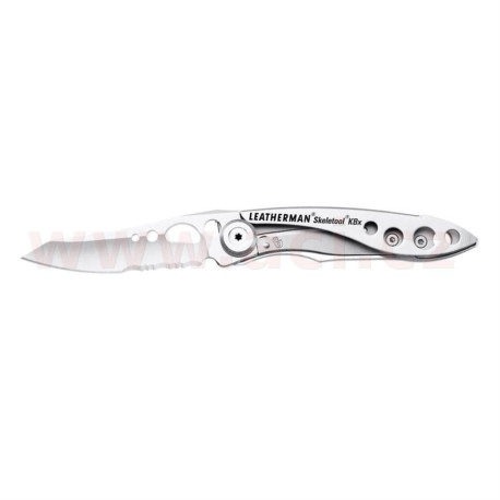 LEATHERMAN SKELETOOL KBx SILVER - zavírací nůž s otvírákem lahví, kombinovaná čepel