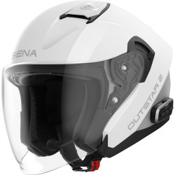 Mesh přilba s headsetem Outstar 2, SENA (lesklá bílá)