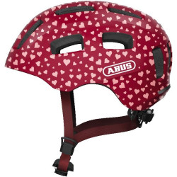 Cyklo přilba se světlem YOUN-I 2.0 cherry heart, ABUS, dětská (červená)