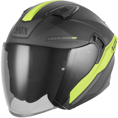 Přilba N130 EKTO, NOX (černá matná, žlutá fluo) 2026