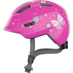 Cyklo přilba SMILEY 3.0 pink butterfly, ABUS, dětská (růžová)